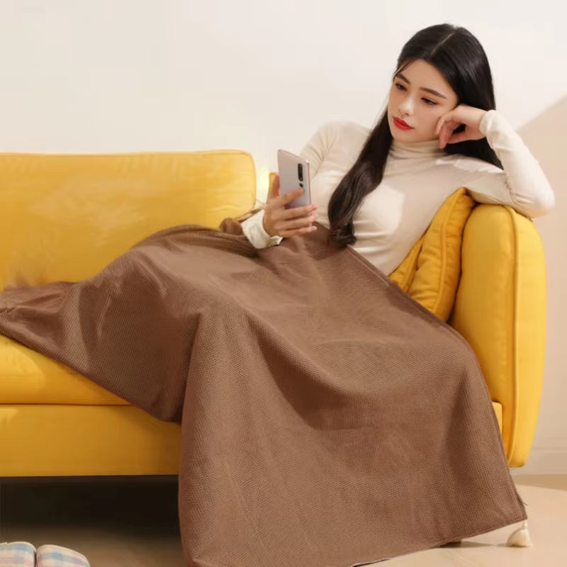 Wearable Electric Blanket 3 Heating Levels USB Heating Winter Warm Blanket Home Office Outdoor Heating Mattres Washable