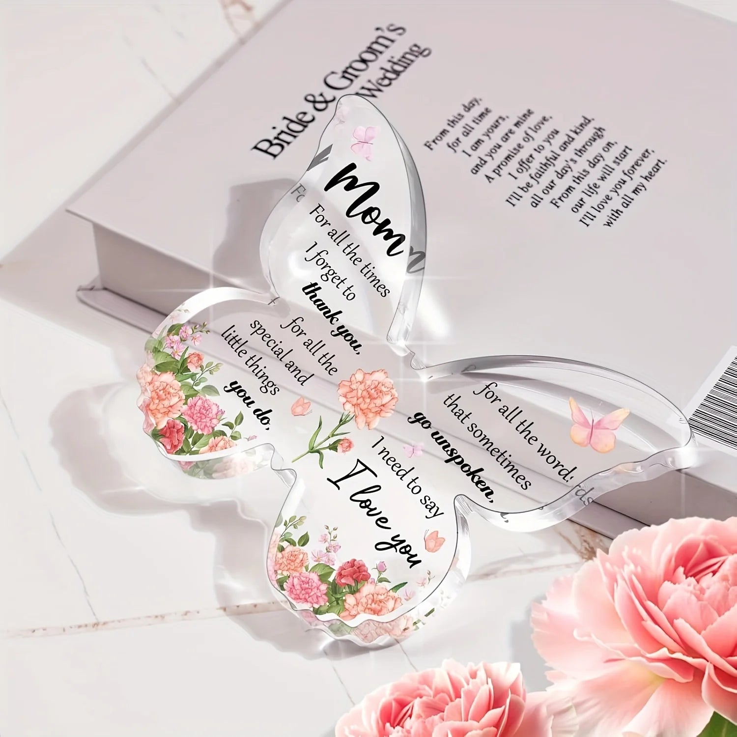 Gifts for Mom, Delicate Mom Birthday Gifts from Daughter Son, Moms Birthday Gift Ideas - Butterfly Acrylic Decorations
