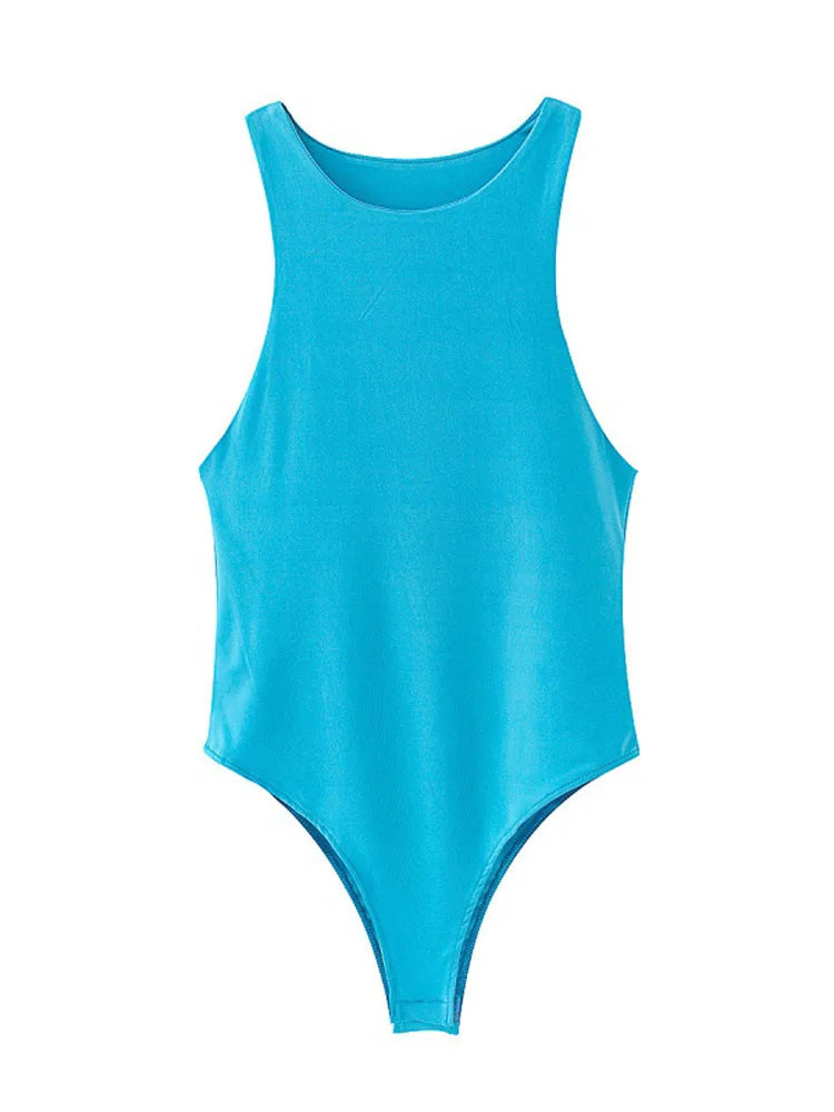 Summer Solid Sexy Bodycon Women Bodysuits Female 8 Color Green Slim Casual Bodysuit Chic Lady Club Short Playsuits Femme