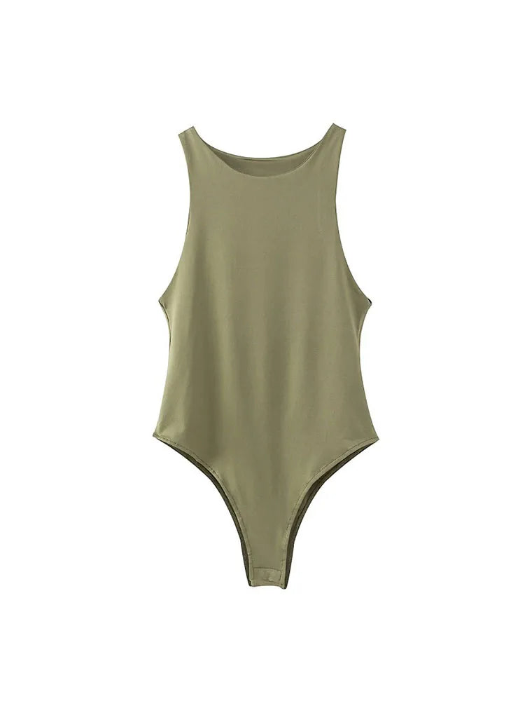 Summer Solid Sexy Bodycon Women Bodysuits Female 8 Color Green Slim Casual Bodysuit Chic Lady Club Short Playsuits Femme